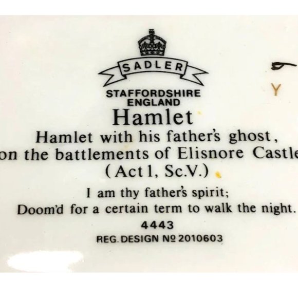 Sadler Vintage "Hamlet by Shakespeare" Ceramic Teapot - Picture 7 of 9